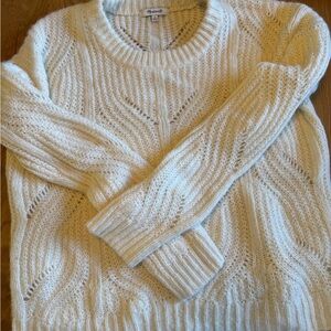 Madewell - White Cable Knit Sweater